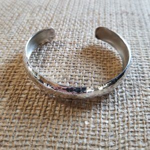 Sterling Hammered Silver Bracelet